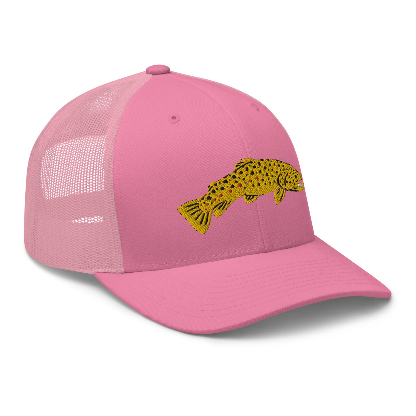 Unisex Adult Brown Trout Trucker Hat | Yupoong 6606