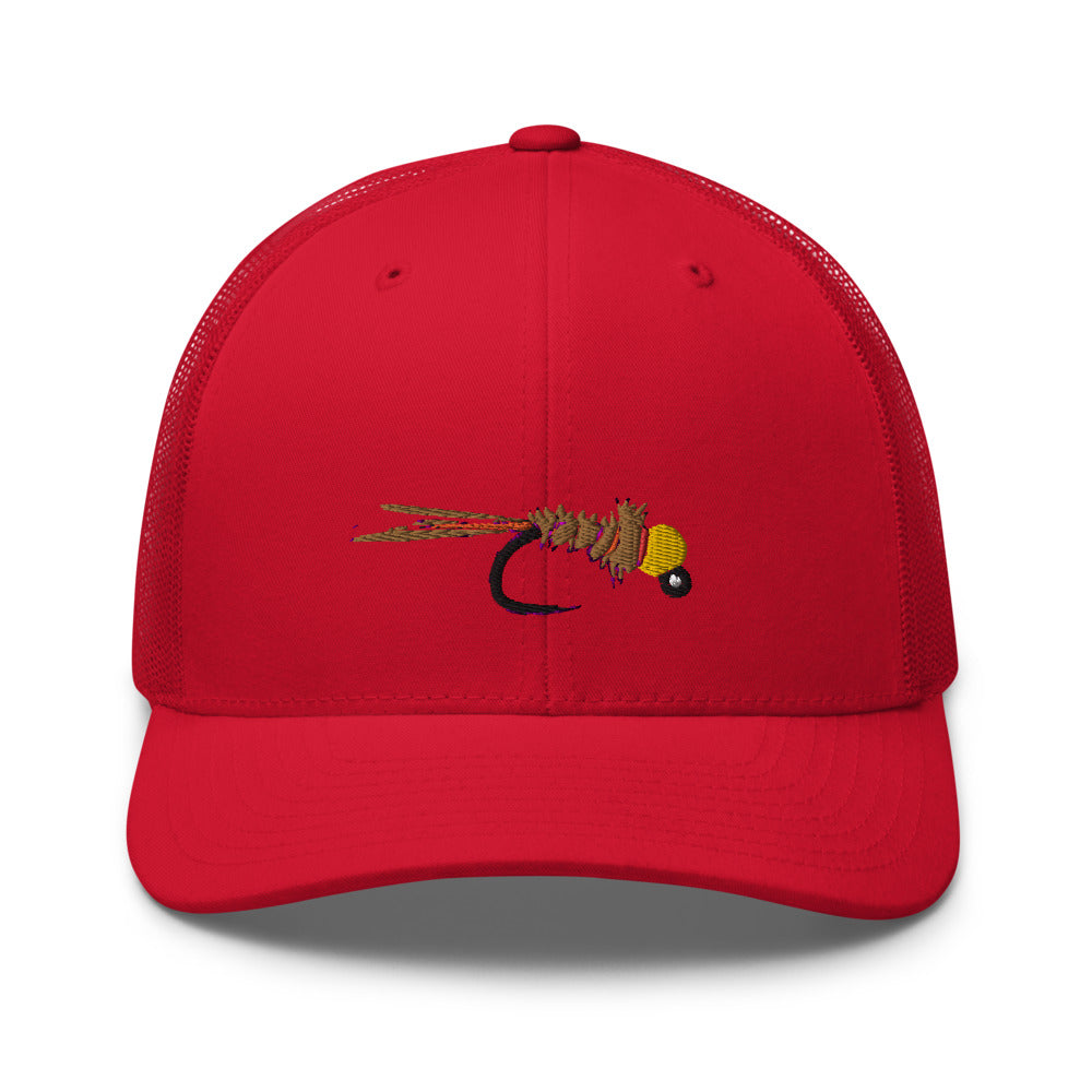 Unisex Adult Pheasant Tail Retro Trucker Hat | Yupoong 6606