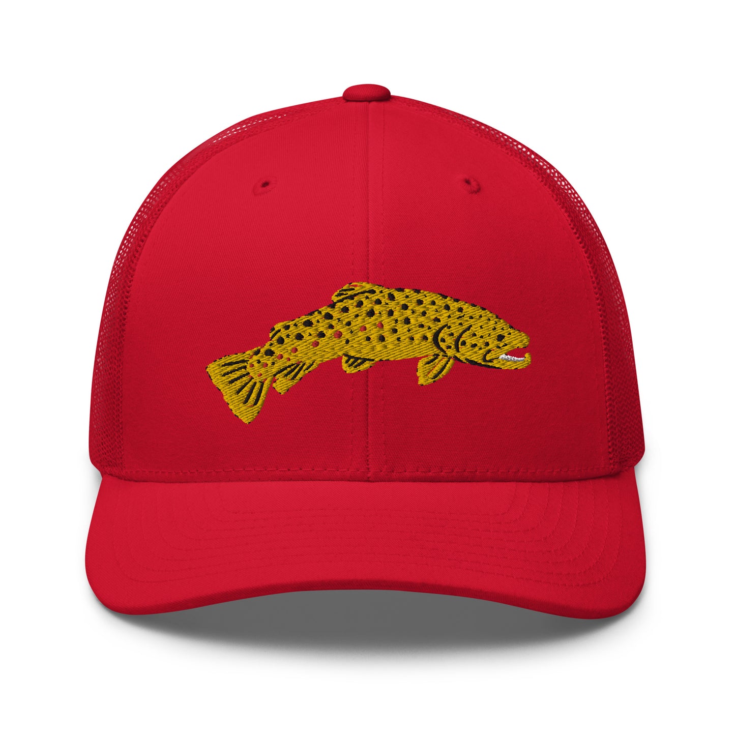 Unisex Adult Brown Trout Trucker Hat | Yupoong 6606