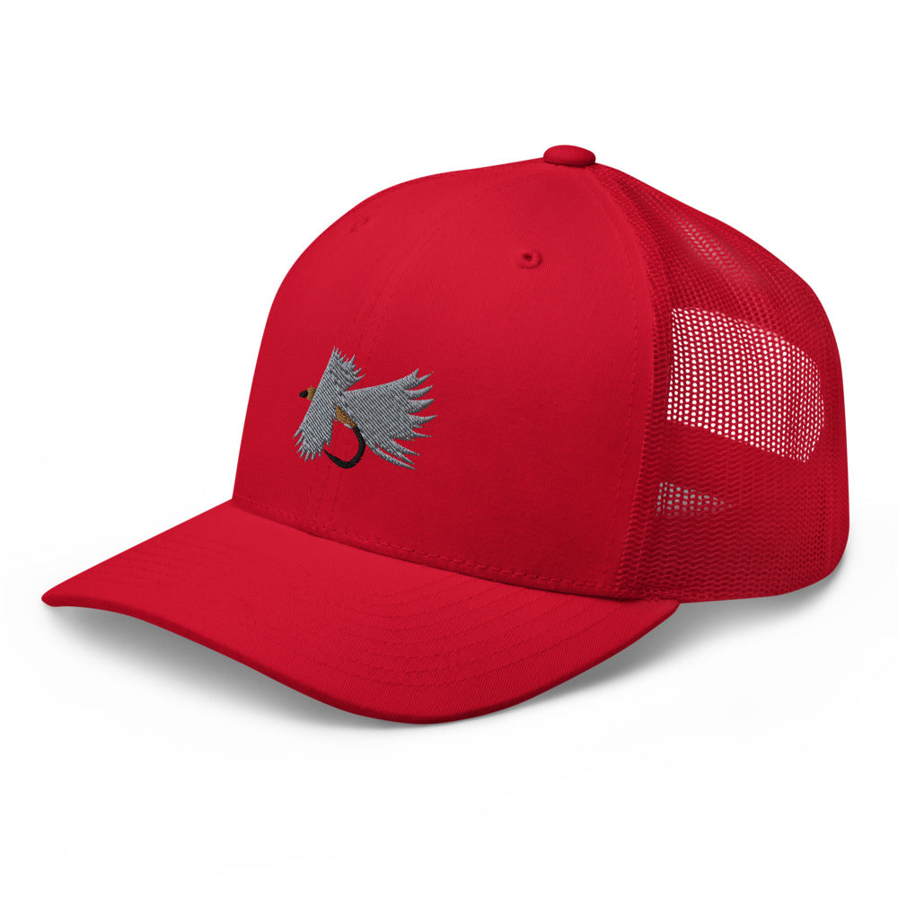 Unisex Adult Gray Caddis Retro Trucker Hat | Yupoong 6606