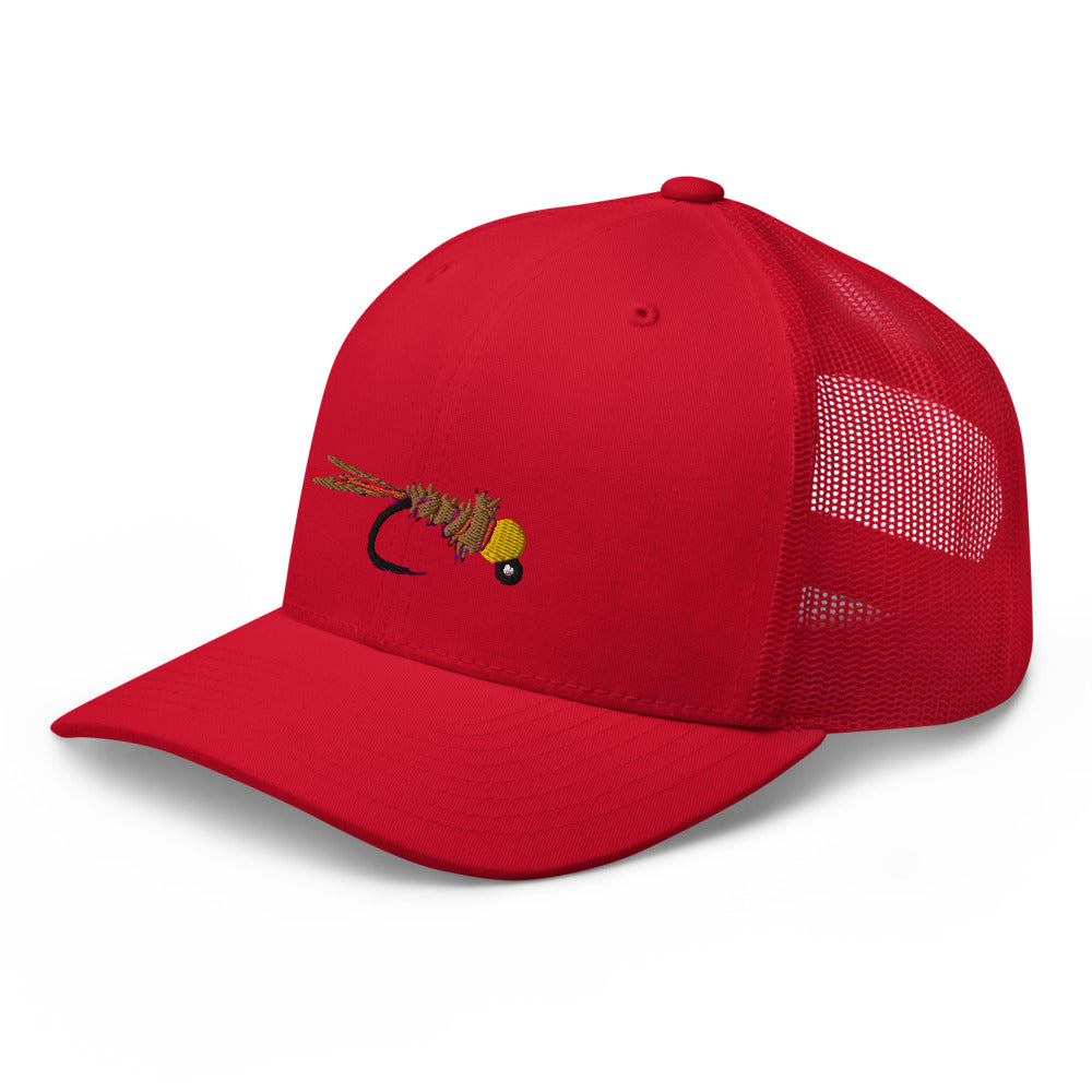 Unisex Adult Pheasant Tail Retro Trucker Hat | Yupoong 6606
