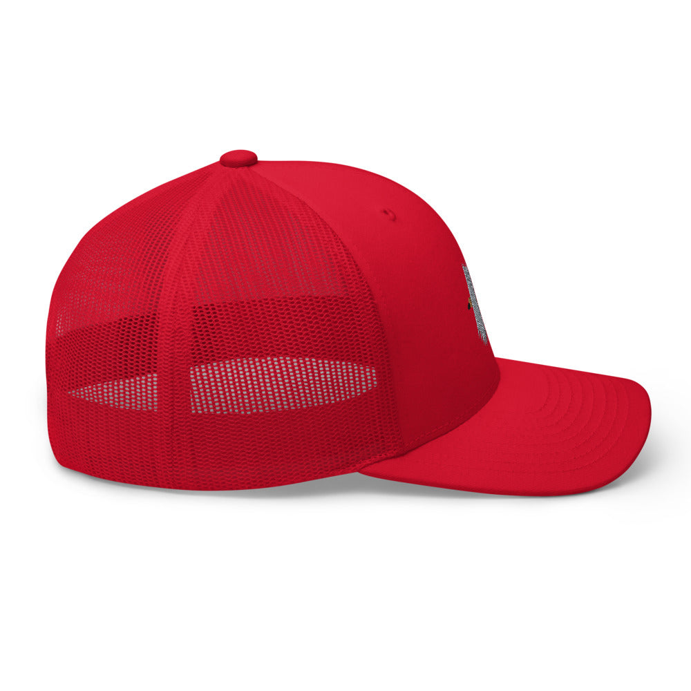 Unisex Adult Gray Caddis Retro Trucker Hat | Yupoong 6606