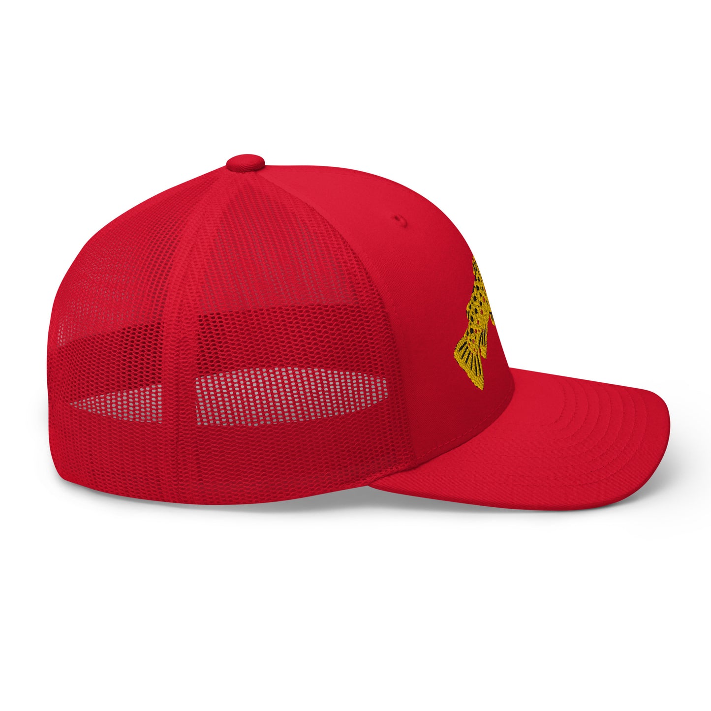 Unisex Adult Brown Trout Trucker Hat | Yupoong 6606
