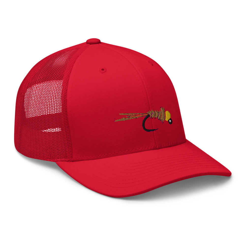 Unisex Adult Pheasant Tail Retro Trucker Hat | Yupoong 6606