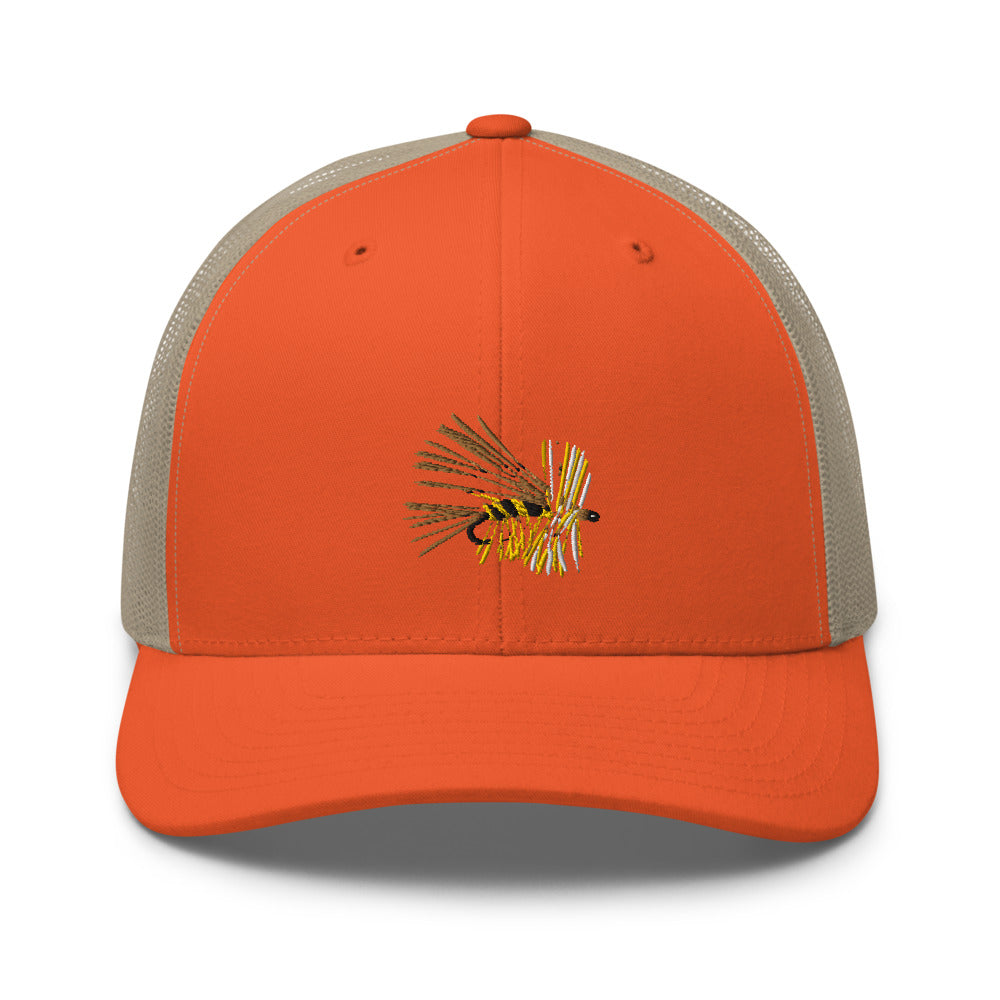 Unisex Adult Yellow Stimulator Retro Trucker Hat | Yupoong 6606