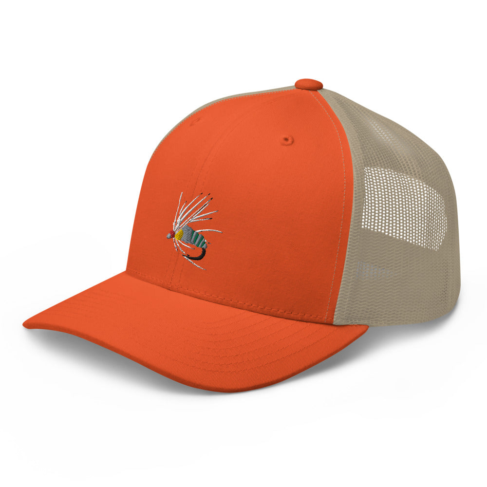 Unisex Adult Holy Grail Caddis Emerger Retro Trucker Hat | Yupoong 6606