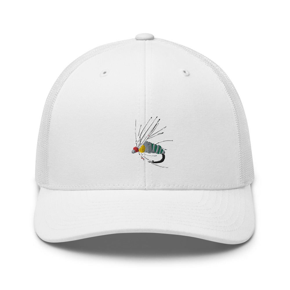 Unisex Adult Holy Grail Caddis Emerger Retro Trucker Hat | Yupoong 6606