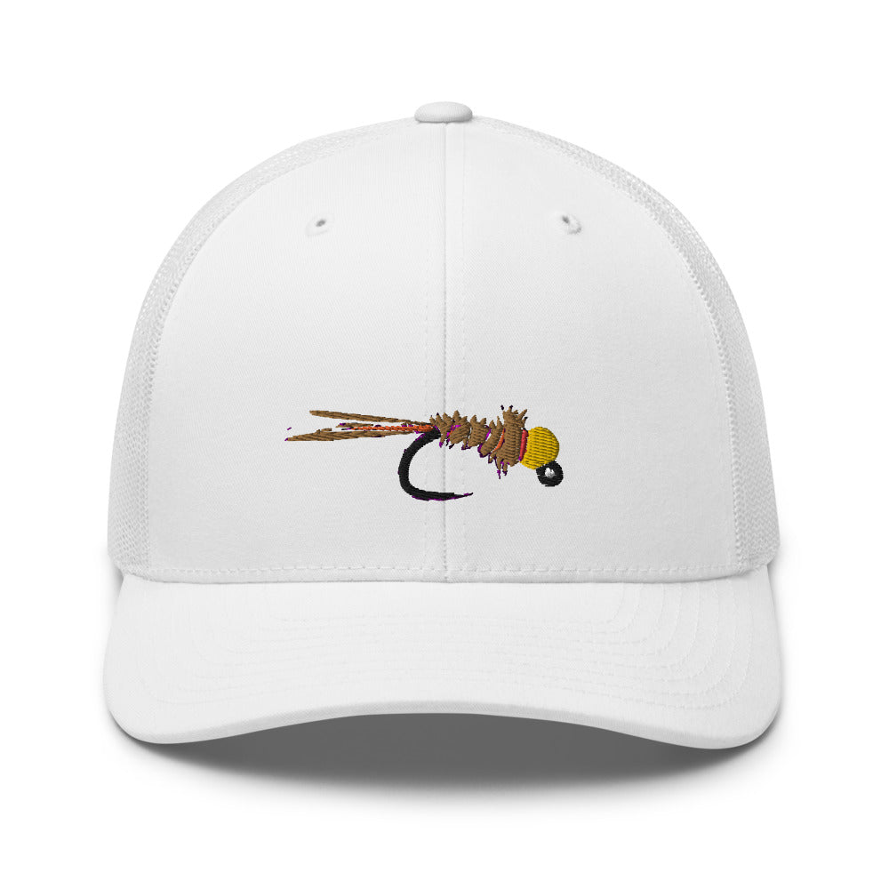 Unisex Adult Pheasant Tail Retro Trucker Hat | Yupoong 6606