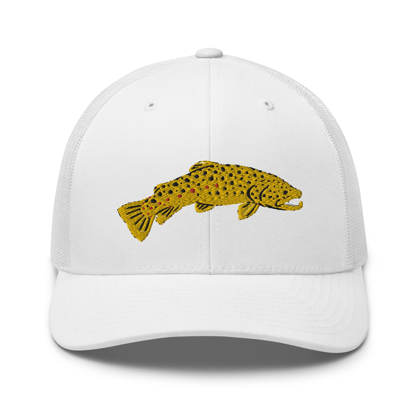 Unisex Adult Brown Trout Trucker Hat | Yupoong 6606