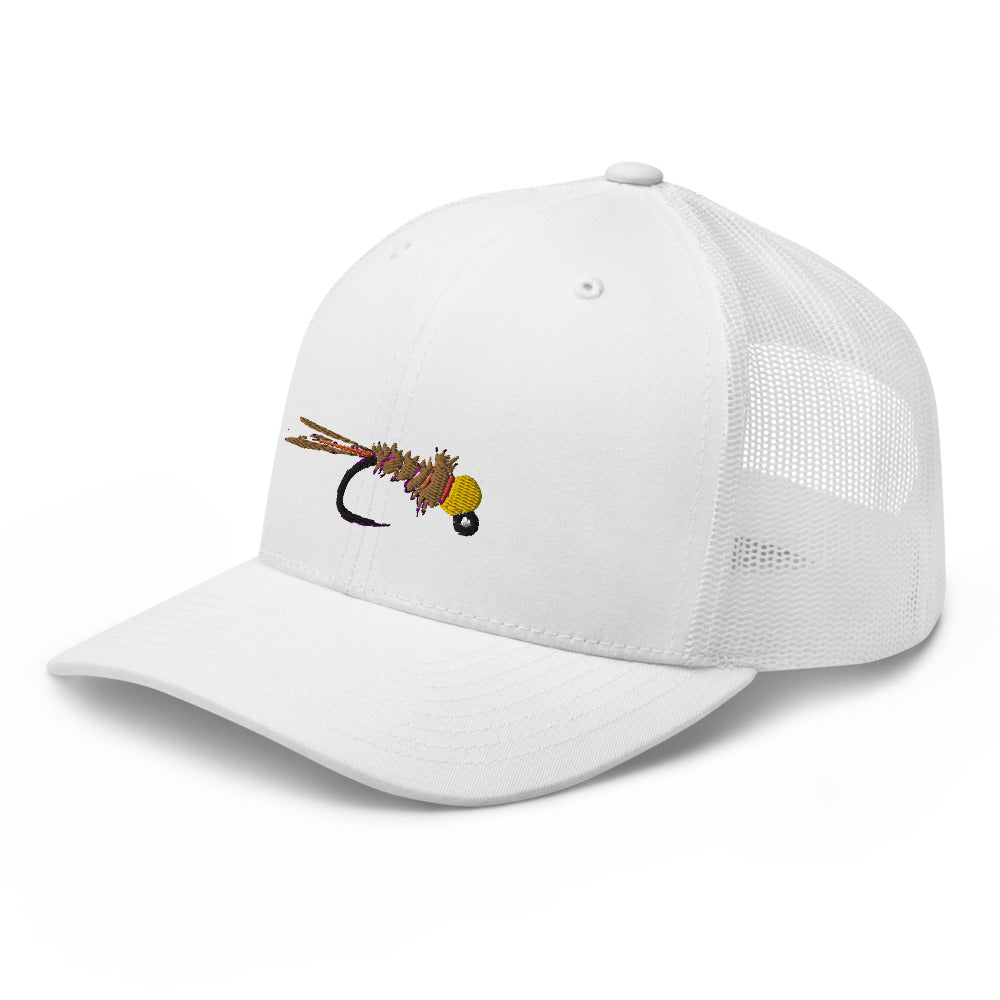 Unisex Adult Pheasant Tail Retro Trucker Hat | Yupoong 6606