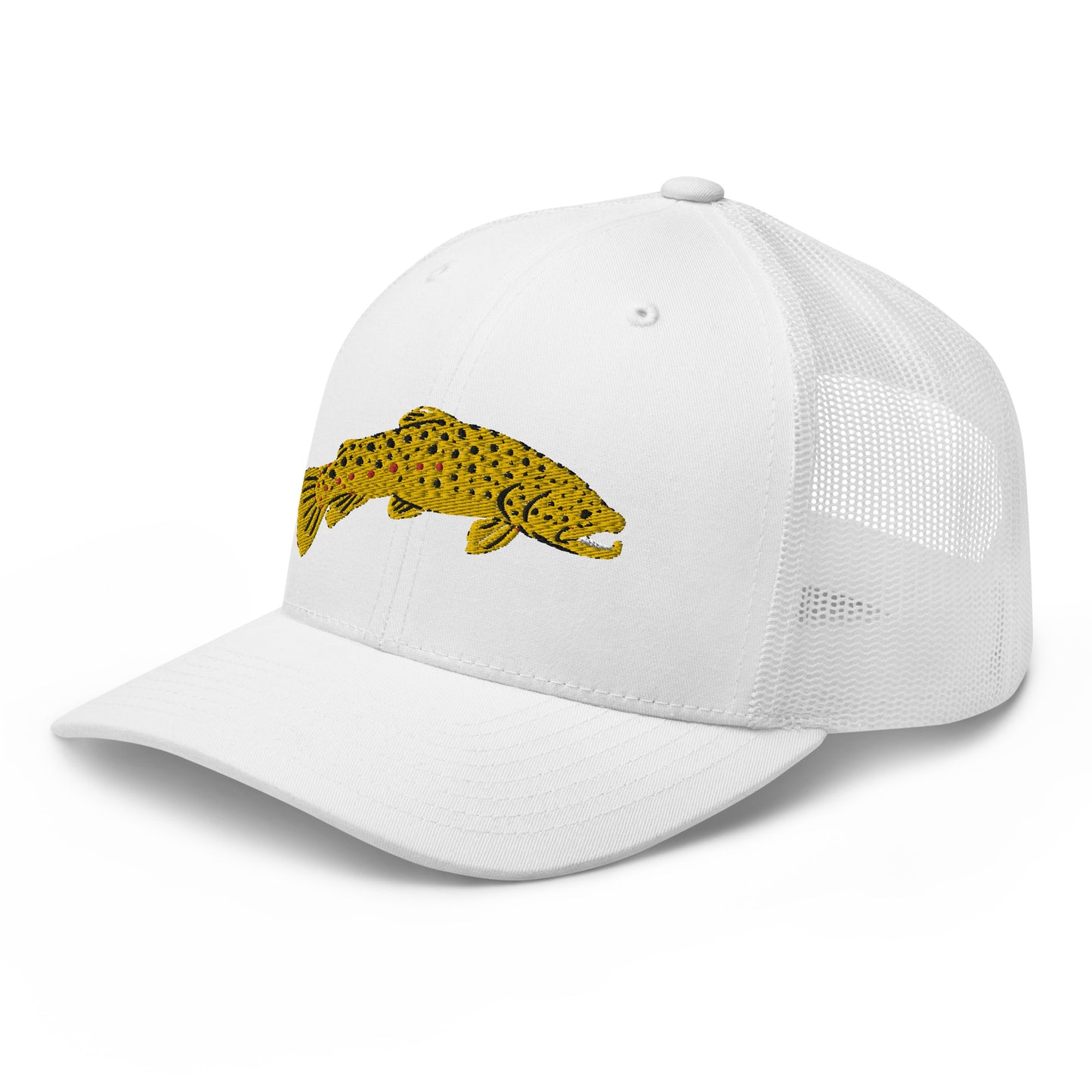 Unisex Adult Brown Trout Trucker Hat | Yupoong 6606