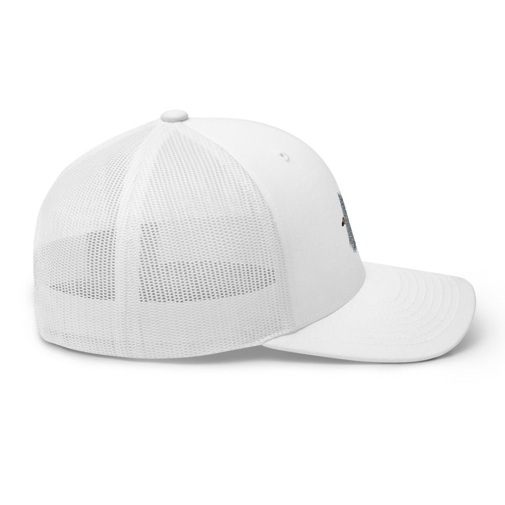Unisex Adult Gray Caddis Retro Trucker Hat | Yupoong 6606