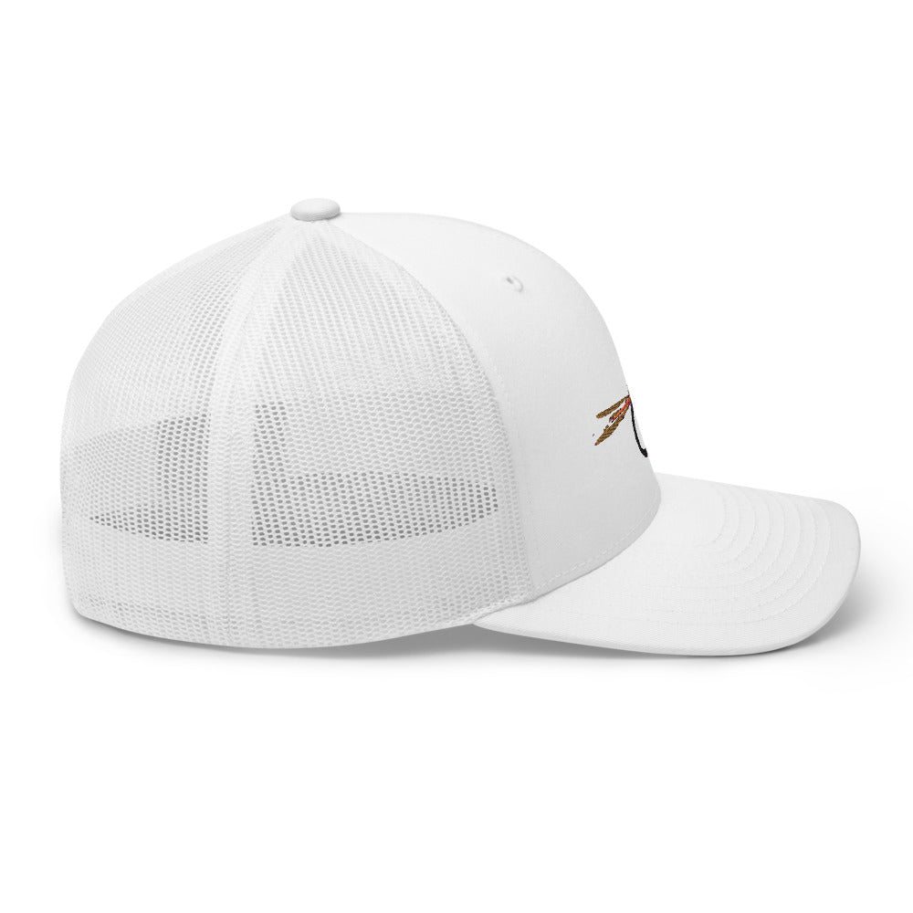 Unisex Adult Pheasant Tail Retro Trucker Hat | Yupoong 6606