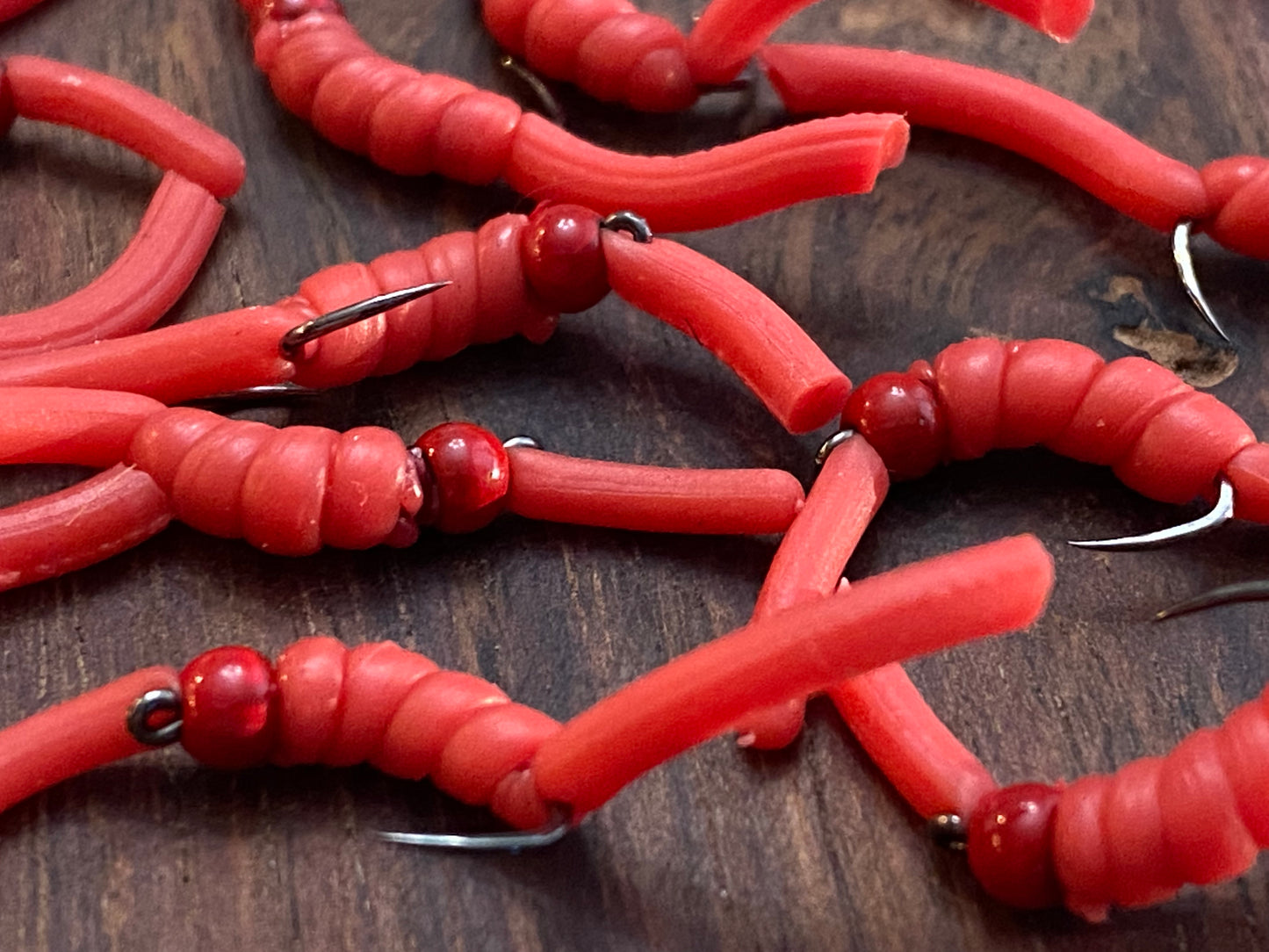 Blood red squirmy worms