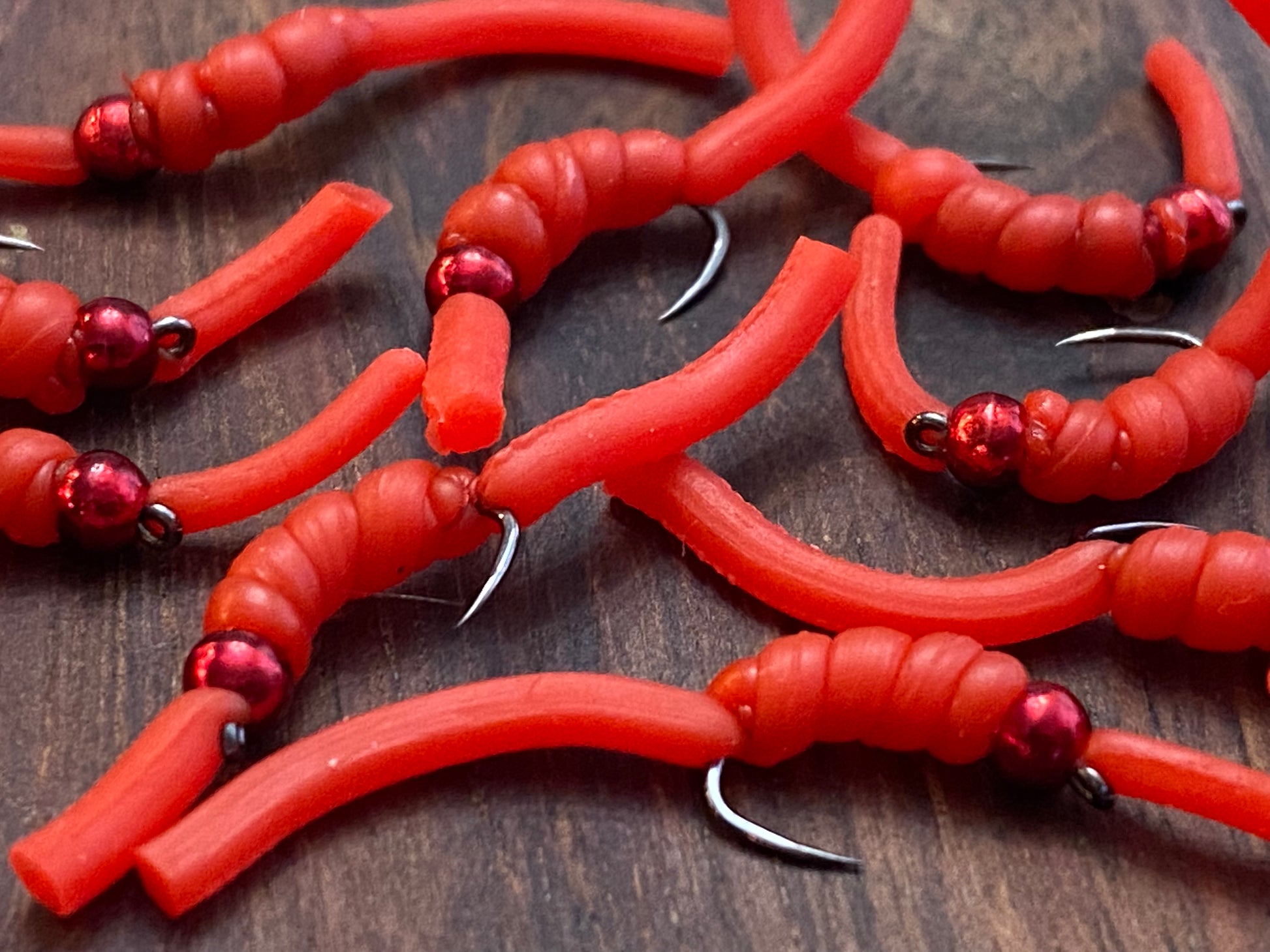 Red squirmy worms